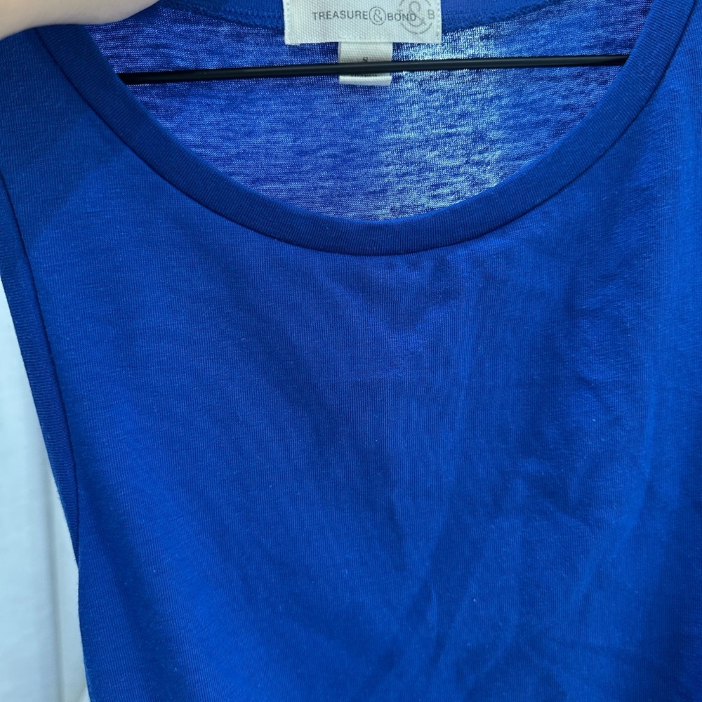 Treasure & Bond One Shoulder Blue Dress - Picture 4 of 8